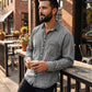 Chemise en denim délavé rétro pour homme