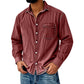 Chemise en denim délavé rétro pour homme