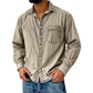 Chemise en denim délavé rétro pour homme