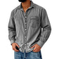 Chemise en denim délavé rétro pour homme