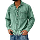 Chemise en denim délavé rétro pour homme