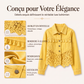 Veste en jean à coutures en dentelle pour femme