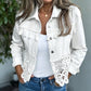Veste en jean à coutures en dentelle pour femme