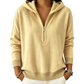 Sweat à capuche demi-zip pour femme