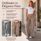 Pantalon large à cordon pour femme