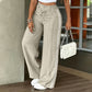 Pantalon large à cordon pour femme