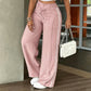 Pantalon large à cordon pour femme