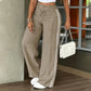 Pantalon large à cordon pour femme