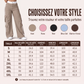 Pantalon cargo droit à bandes latérales pour femme