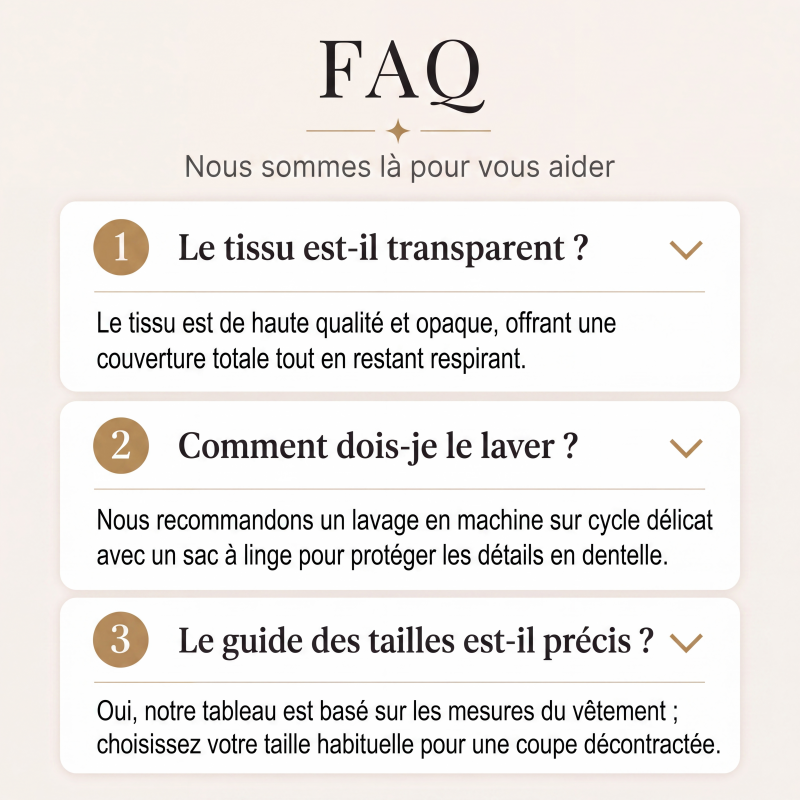 Haut élégant pour femme en dentelle à col V