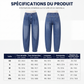 Pantalon en jean sarouel taille haute pour femme