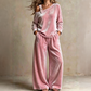 Ensemble haut épaules dénudées et pantalon large pour femme