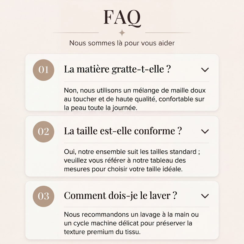 Ensemble de deux pièces en maille pour femme