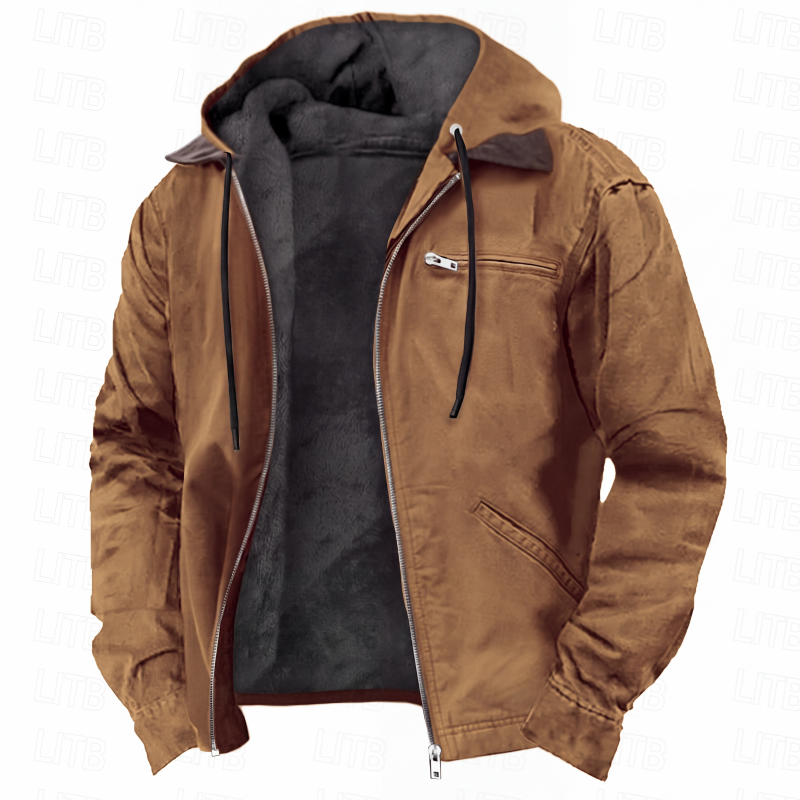 Veste de travail chaude à capuche pour homme