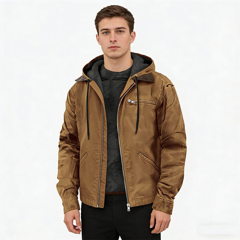 Veste de travail chaude à capuche pour homme