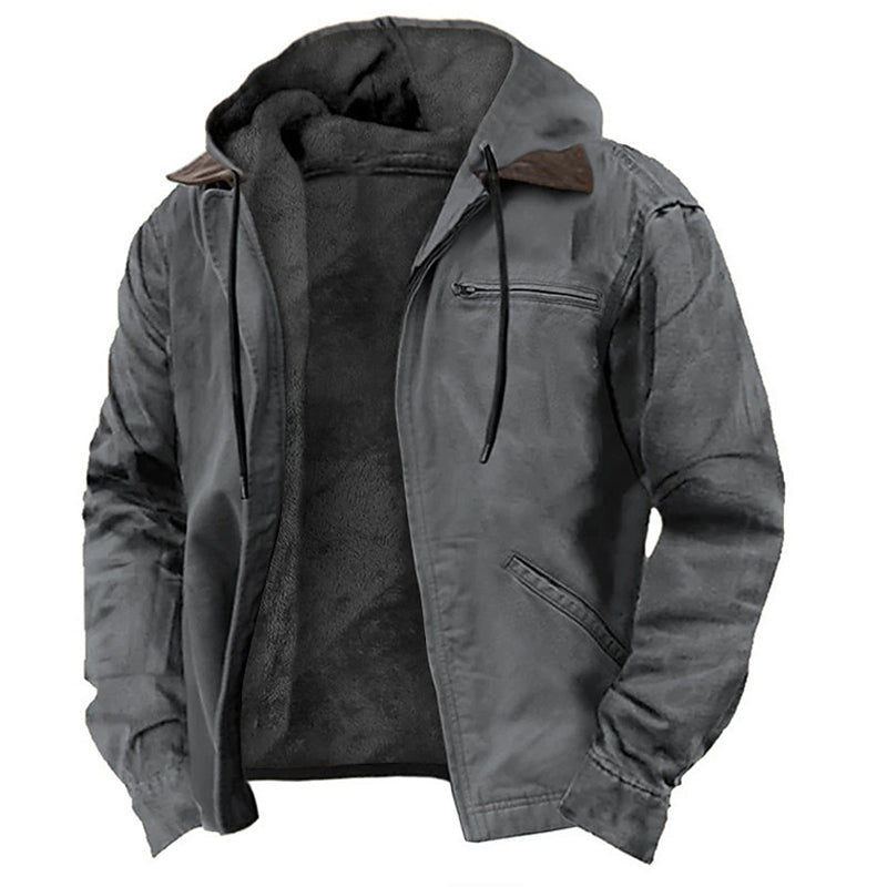 Veste de travail chaude à capuche pour homme