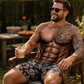 T-shirt à manches courtes pour homme avec imprimé muscle amusant