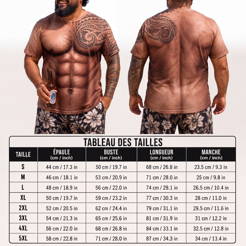 T-shirt à manches courtes pour homme avec imprimé muscle amusant