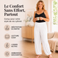 Pantalon large taille haute pour femme