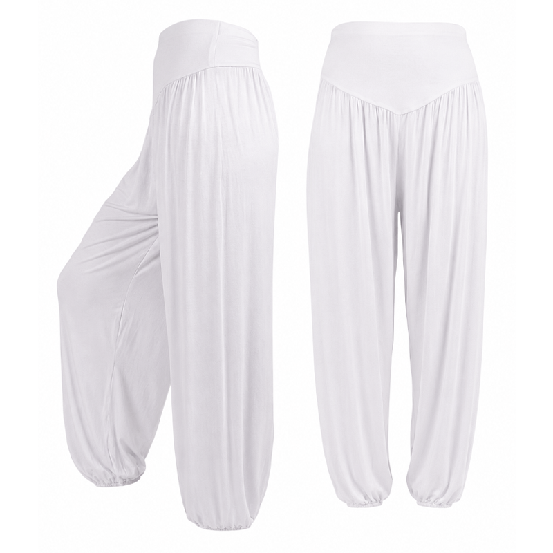 Pantalon large taille haute pour femme