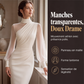Robe moulante en maille à col montant pour femme