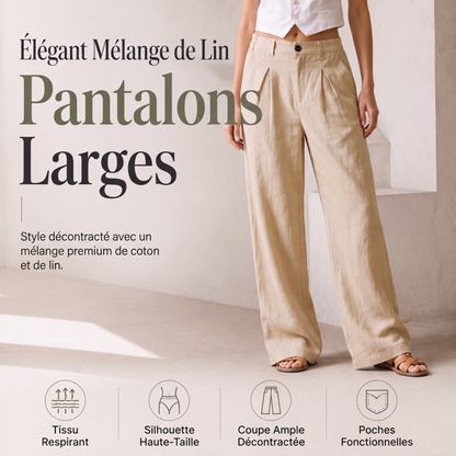 Pantalon large d'été respirant pour femme