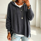 Pull en maille à capuche décontracté pour femme