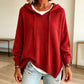 Pull en maille à capuche décontracté pour femme