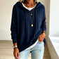 Pull en maille à capuche décontracté pour femme