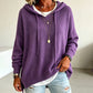 Pull en maille à capuche décontracté pour femme
