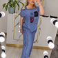 Ensemble haut épaules dénudées et pantalon large pour femme