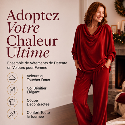 Ensemble pour femme : haut à col en bénitier et pantalon large