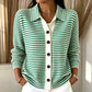 Cardigan en maille rayée pour femme