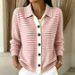 Cardigan en maille rayée pour femme