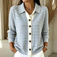 Cardigan en maille rayée pour femme