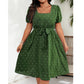 Robe à pois grande taille pour femme