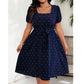 Robe à pois grande taille pour femme