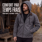 Veste de travail à capuche doublée de peluche pour homme