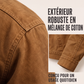 Veste de travail à capuche doublée de peluche pour homme
