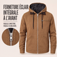 Veste de travail à capuche doublée de peluche pour homme