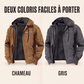 Veste de travail à capuche doublée de peluche pour homme