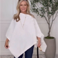 Poncho élégant pour femme avec boutons latéraux