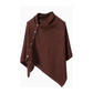 Poncho élégant pour femme avec boutons latéraux