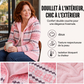 Cardigan en tricot à capuche doublé de peluche pour femme