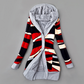 Cardigan en tricot à capuche doublé de peluche pour femme