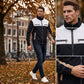 Veste à col montant bicolore pour homme