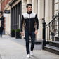 Veste à col montant bicolore pour homme