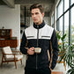 Veste à col montant bicolore pour homme