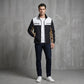 Veste à col montant bicolore pour homme
