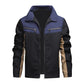 Veste à col montant bicolore pour homme